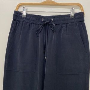 Theory Navy Silk Pants